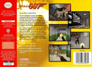 GoldenEye 007 (Europe) box cover back